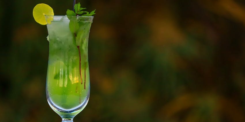 Lime mint cooler served at Botanee rooftop restaurant.