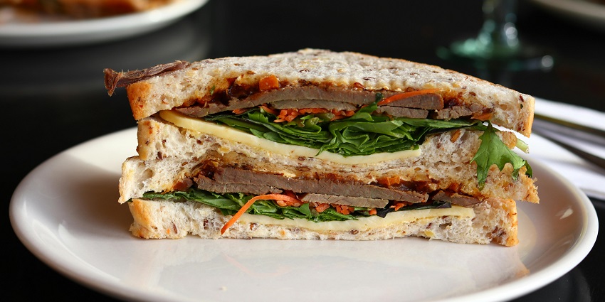 Chicken sandwich served at Cafe Luna, one of the popular cafes in Zoo Road Guwahati.
