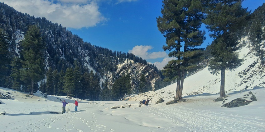 February brings snow blanketed slopes and light sunshine to the landscapes of Gulmarg.
