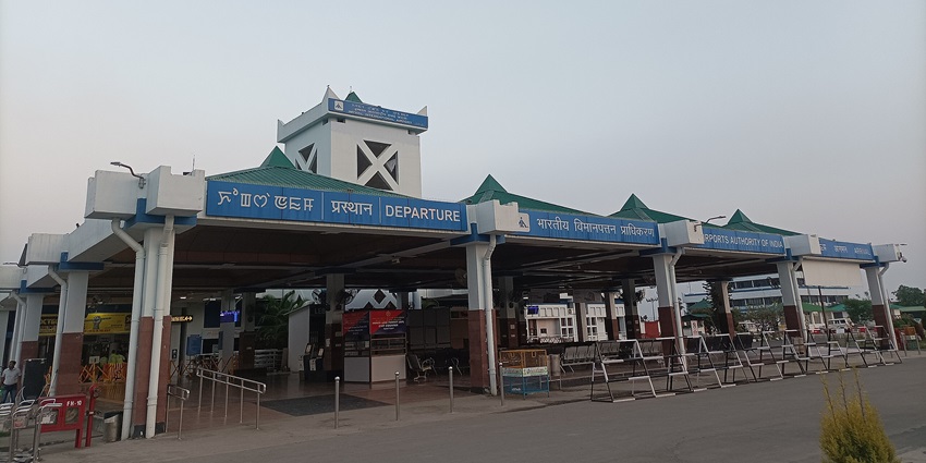 Snapshot of the front view of Imphal International Airport in Manipur