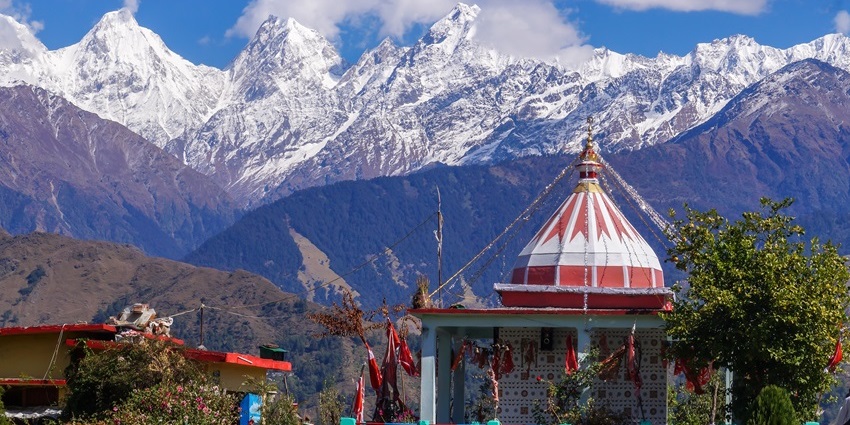 Nanda Devi Temple at Munsiyari Uttarakhand India, the iconic hill station in North India