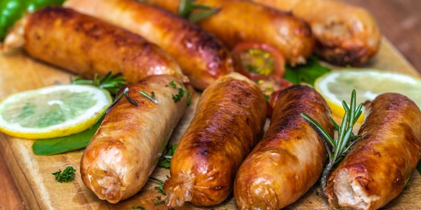 Cooked sausages served at Naga Kitchen, one of the top restaurants on GS Road Guwahati.