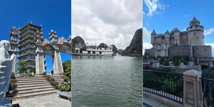 A breathtaking view of some of the attractions in Vietnam, including Ha Long Bay.