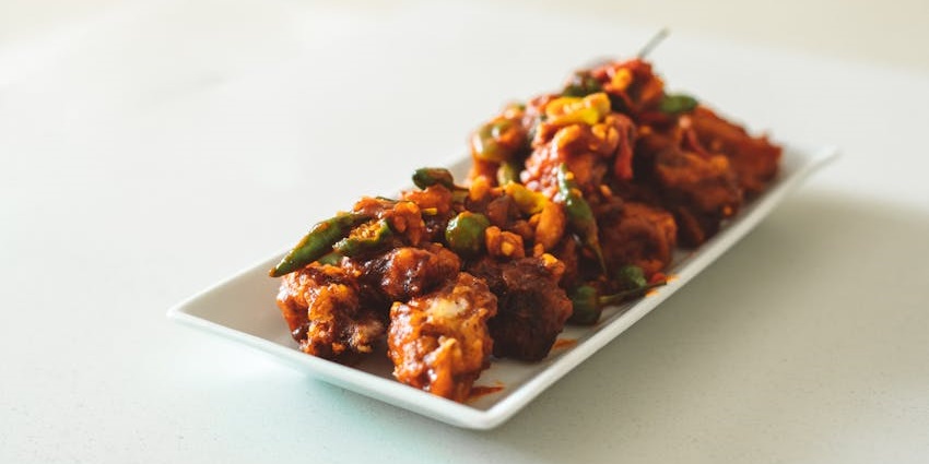 Chilli paneer served at Paradise Restaurant, one of the veg restaurants in Guwahati.