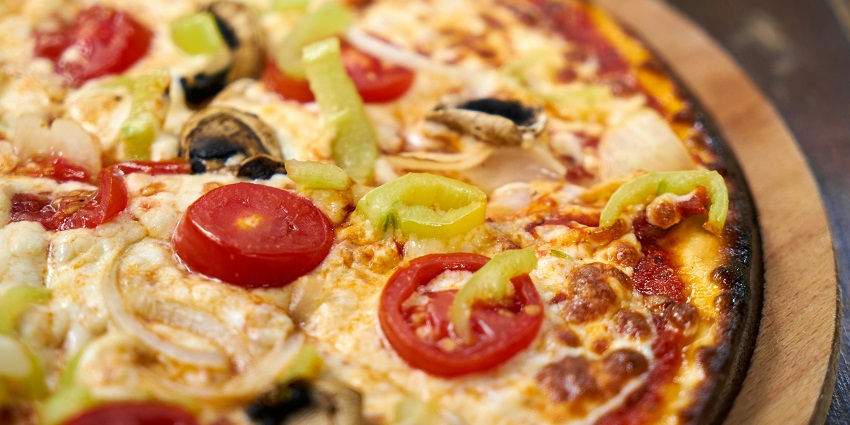 Wood fired pizza served at Rooftop Lounge Laitumkhrah.
