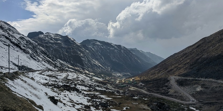 Snowfall in Arunachal Pradesh transforms Sela Pass into a winter wonderland.