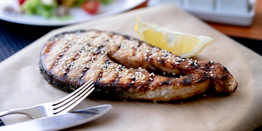 Grilled fish served at Shad Skye, one of the top rooftop restaurants in Shillong.