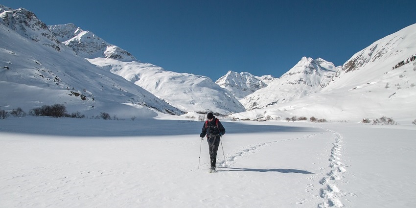 Snow trekking is one of the most adventurous things to try on snow-covered mountains.