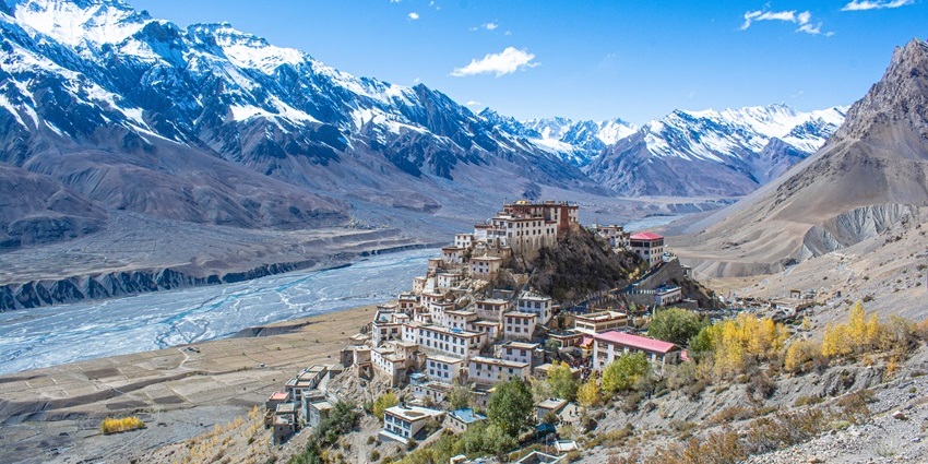 Breathtaking beauty of the ancient Tibetan Key Monastery in Spiti valley