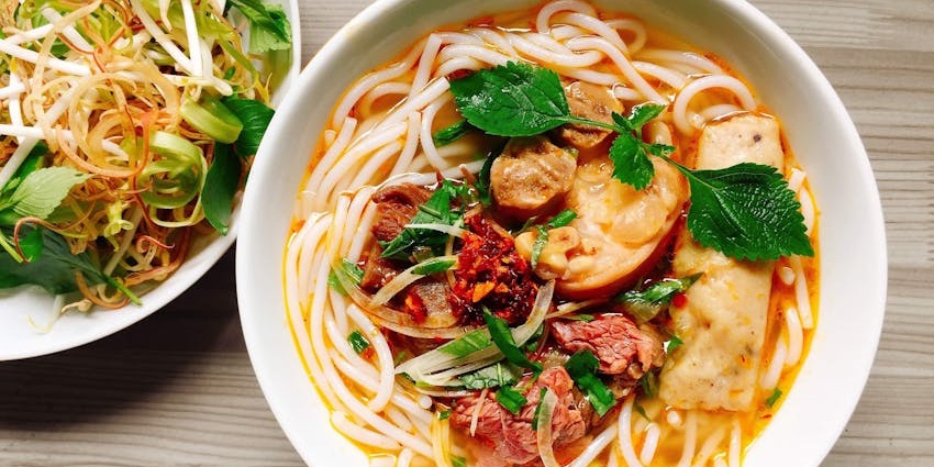 Noodles with meat served at Sura Vie, one of the popular rooftop restaurants in Guwahati.