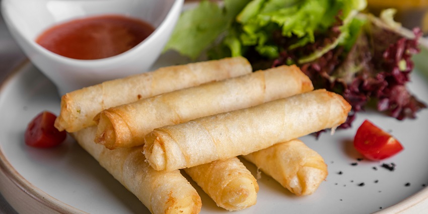 Crispy spring rolls served at The Bon Jaluk, one of the restaurants in Beltola Guwahati.
