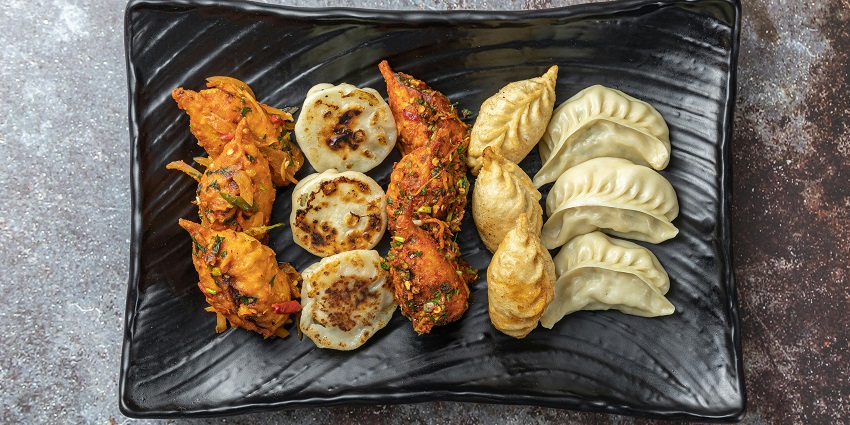 Momos platter served at The Taipo Centre, one of the restaurants in Six Mile Guwahati.
